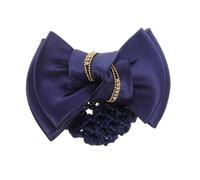 Warmhm Professional Nurse Hair Bun Net Clip with Rhinestone Chain Durable Fabric Hair Accessory for Women for Hotel Staff and Work for Dance Buns