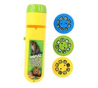 Warmhm Projection Flashlight Toy Plastic for Kids for Hands-on Learning and Fun with Adjustable Pattern Definition and Changeable Patterns, Yellow Interactive Educational Toy