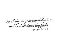 Warmhm Proverbs Bible Verse Wall Decal Sticker Art Removable Home Wall Stickers for Living Wallpaper Alternative Murals Decor for Adults Home Decor