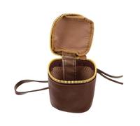 Warmhm PU Oil Wax Vintage Lipstick Organizer Wallet Portable Mini Makeup Storage Bag with Zipper Coin Purse for Travel Cosmetics Jewelry Keys Holder