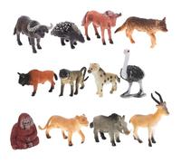 Warmhm Realistic African Wildlife Figures and Forest Animal Models for Educational Play, Miniature Size, Vivid Simulation Animal Toys Set of 12 for Boys and Girls and Collectors