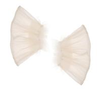 Warmhm Removable White Wrist Cuffs Extended Mesh Sleeves Elastic Fake Lace Wristbands for Women Brides Wedding Party Nail Photography Accessory