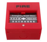 Warmhm Resettable Fire Alarm Manual Call Point Button Red Plastic Emergency Alarm Switch for Home Office Safety Fire Warning Buzzer System