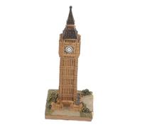 Warmhm Resin Big Model Figurine Sturdy Home Decoration Ornament for Desktop Unique London Clock Tower Architectural Craft Practical Resin Sculpture for Hotel Bar Ktv Restaurant