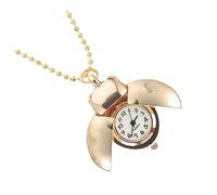 Warmhm Retro Beetle Styled Vintage Pocket Watch Chain Hanging Watch As Pendant for Collectors and in Wonderland Fans