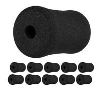 Warmhm Rolling Sponge Roller Pads Outer Diameter 75mm 12pcs Black Sponge Material with Inner Diameter 22mm Comfortable Ab Training Accessory for Machine Legs and Rollers