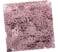 Warmhm Rose Gold Number Birthday Confetti Paper Scrap for Party Decoration Shiny Number Shaped Table Confetti for Anniversary Celebration and DIY Invitations