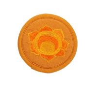 Warmhm Round Cushion for Buddhist Sound Bowl Embroidered Teapot Pad Unique Decorative Mat Religious Symbolism