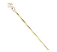Warmhm Royal Cross Scepter Wand Prop with Rhinestones Gold King Cane for Halloween Party Cosplay Stage Performance Creative Photo Accessory for Costume Decoration