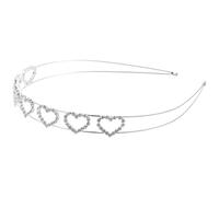 Warmhm Shimmering Love Headband and Rhinestone Design Lightweight Metal with Double Layers Comfortable and Beautifully Crafted and Valentines Day Events for Women for Celebrations