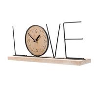 Warmhm Silent Clock Letter Table Clock Desk Shelf Bedside Mantelpiece