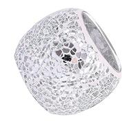 Warmhm Silver Mosaic Glass Candle Holder Vase Stand Tealight Cup for Candlelight Dinner Decoration