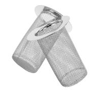 Warmhm Sink in Silver Hair 2pcs in Flowguard Strainer Stainless Catcher Steel and Drain for Protection to Prevent Debris from Entering round Floor Filter Shower Laundry