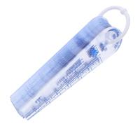Warmhm Snap Measuring Ruler Engineering Inspection Gap Tester Fire Door Gap Gauge Wedge Shaped Flatness Tester Mini Thickness Gauge Transparent