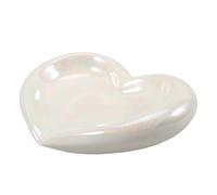Warmhm Soap Holder with Self Draining Heart Shaped Soap Dish Ceramic Cute Pink Design for and Decorative with Small Accessories Holder Bathroom Kitchen Sink