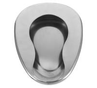 Warmhm Stainless Steel Bedpan for Elderly Men and Women, Heavy Duty Lightweight Bed Pan for Bedridden Patients, Hospital-Grade Bedpan for Home Care Use