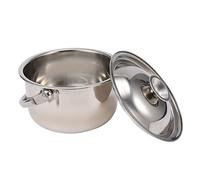 Warmhm Stainless Steel Cooking Pot with Lid and Handle Multi-use Noodle Stew Soup Pot Heat Retention Design for Induction and Gas Cookers Energy-Saving Non-Stick Stew Pan