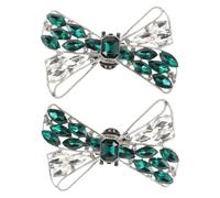 Warmhm Studded Bow Shoe Buckle Rhinestone Shoe Clips for Heels Flats Decorative Embellishment Accessories for Bridal Wedding Party