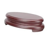 Warmhm Sturdy Solid Wood Base Ornament Pot Holder Craft Display Oblong Base Chic Pedestal