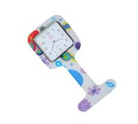 Warmhm Stylish Printed Square Hanging Nurse Watch for Women Durable Portable Pocket for Medical Professionals Random Color Patterns Easy Read Design