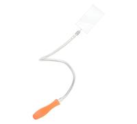 Warmhm Telescoping Inspection Mirror for Vehicle Mechanics Flexible Folding Safety Tool with Reflective Surface Clear Visibility for Engine and Chassis Checking Orange Frame for Car