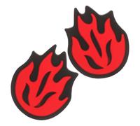 Warmhm Tennis Racket with Shock Absorbing and Vibration Reduction Flame Design Silicone Dampeners 2pcs Improving Ball Control and Racket Stability for Tennis Matches the Court