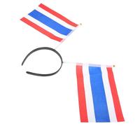 Warmhm Thailand Flag Headband with Plastic Material and Comfortable Design, Unique Style Cheering Prop for Dances and Competitions, Country Party Decoration and Patriotic Accessories