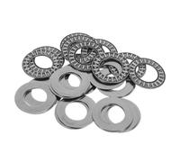 Warmhm Thrust Needle Roller Bearing and 1.46 Inch Od, Flat Axial Design 0.87 Inch Bore 10 Sets with Washers Made of Bearing Steel, High Speed Rotation and Heavy Axial Force Capacity