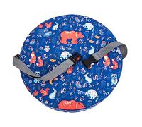 Warmhm Toddler Booster Seat Cushion, Water-Resistant Sponge High Chair Pad with Zipper Closure, Lightweight Portable Booster for Dining Table and Drawing, Blue