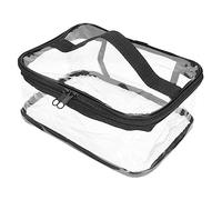 Warmhm Transparent Cosmetic Bag for Women Portable Wedding Day Emergency Kit Clear Toiletry Pouch for Travel Makeup and Sundries Durable Zipper Closure Design for Brides