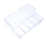 Warmhm Transparent Mahjong Chips Organizer Box with Lid Compact Storage Container for Chips Lightweight Portable Item Holder with Compartments for Easy Classification and Quick Access