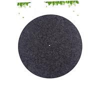 Warmhm Turntable Platter Mat Vibration Wool Pad for Record Players White Static Design Compatible with All Standard Turntables Enhanced Sound Quality Non Slip Grooves for Optimal Playback