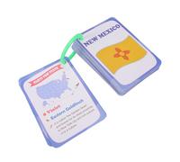 Warmhm Us State Flag Flash Cards Set, 50 Educational Learning Cards for Kids, Preschool Montessori Toys for Early Childhood State Recognition and Parent-child Interaction