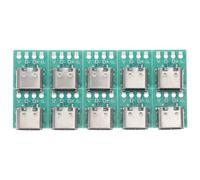Warmhm USB C Connector Pcb Converter Board for Data Line 10Pcs DIY USB Type-C Female Receptacle Adapter Support Module for Electronics Projects Development Boards Repair Work