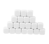 Warmhm Versatile 16mm Acrylic Dice Blank Dice Set for Diy Game Bulk Writing Board Game Pieces Art Creative Inspiration for Board Diy Education Playing