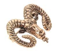 Warmhm Vintage Alloy Ram Head Brooch Pin for Men with Intricate Detailing, Versatile Placement, and Secure Fit, for Formal Occasions and Celebrations a Unique Suit Accessory