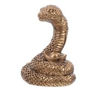 Warmhm Vintage Brass Snake Figurine Ornament for Chinese Year Snake Home Decor Antique Zodiac Statue with Intricate Craftsmanship Symbolizing Wisdom and Strength for Living Room Office