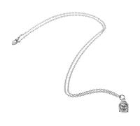 Warmhm Vintage Buddha Pendant Necklace for Women Ancient Silver Alloy Charm Jewelry Unique Dainty Chain for Meditation and Aesthetic Style