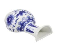 Warmhm Vintage Ceramic Wall Mounted Blue and White Porcelain Vase for Home Decoration with Space-saving Design and Versatile Floral Display, for Narrow Hallway Walls
