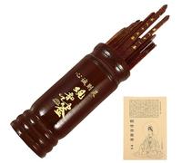 Warmhm Vintage Chinese Wooden Divination Sticks Set with 100 Fortune Sticks and Fortune Telling Book in Storage Bucket for Home Divination Game