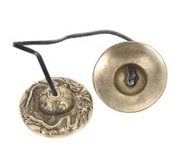 Warmhm Vintage Handheld Bell Cymbal Percussion Instrument Made of Copper for Meditation and Yoga Sessions Small for Easy Handling