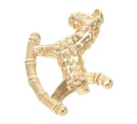 Warmhm Vintage-inspired Gold Tone Horse Year Brooch Pin with Woven Texture, Decorative Lapel Badge for Men’s Suit Wedding and Party Accessories, Fashion Collar Pin for Women and Men