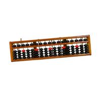 Warmhm Vintage Wooden Abacus 17-column Chinese Style Counting Beads Abacus for Students and Adults Math Learning Arithmetic Tool