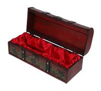 Warmhm Vintage Wooden Wine Bottle Box with Protective Lining Wine Storage Container for Bars Hotels and Gifts Multi Functional for Secure Display and Transport
