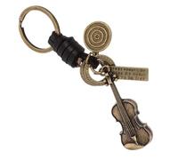 Warmhm Violin Keychain Musical Charms Chase Fans Keychains for Back Cute Says Instruments Boy Keys Retro Violin Key Charm Mini Accessories Lyre Violin Charm Pendant Tony Pu Leather