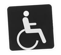 Warmhm Wheelchair Accessible Bathroom Sign Public Toilet Wall Sticker Restroom Door Signage for Hotels Offices Restaurants Easy to Install Disability Access Indicator