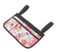 Warmhm Wheelchair Side Bag Arm Rest Storage Pouch Easy to Fix on Wheelchair Armrest Compact Oxford Cloth 3 Pockets Sturdy Carry Pouch for Elderly and Patients Mobility Accessories