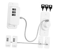 Warmhm Window Safety Restrictors and Fridge Locks for Child Safety, Abs Material, 3pcs White No-Residue Adhesive with Instructions, Suitable for Cabinets, Drawers, and Refrigerators