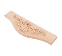 Warmhm Wood Appliques and Onlays for Furniture 29x8cm Solid Wood Carved French Style 3d Decorative Applique for Cabinet Wardrobe Diy Home Decor