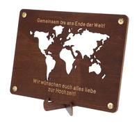 Warmhm Wood Graduation Money Holder Wallet, Wooden Cash Container Box for Graduation, Wedding, Christmas, Anniversary, Handmade Wooden Money Wallet for Cards and Cash